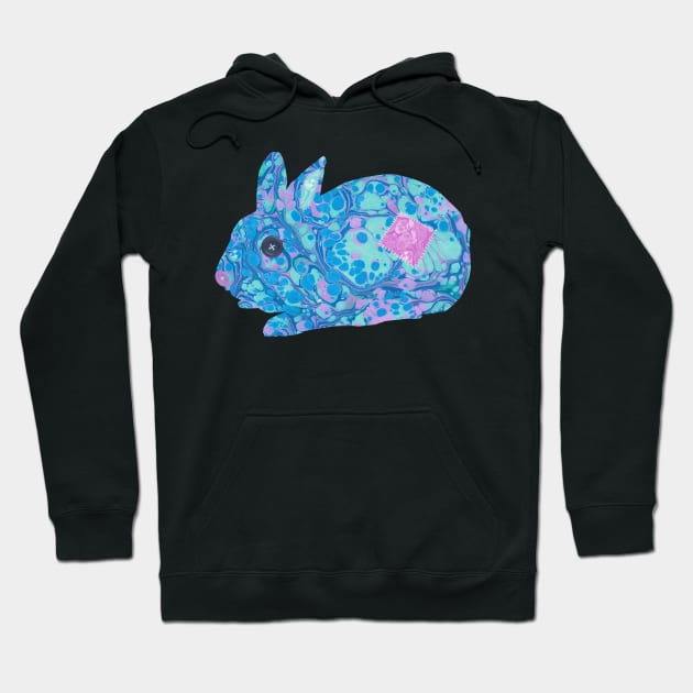 Wonky Patched Bunny Hoodie by MarbleCloud